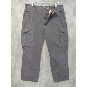 Carhartt Pants Mens 38x30 Gray Force Tappen Cargo Ripstop Relaxed Fit Work
